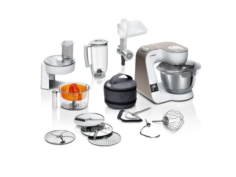 MUM5 fehér/pezsgő beépített mérleges robotgép kiegészítőkkel