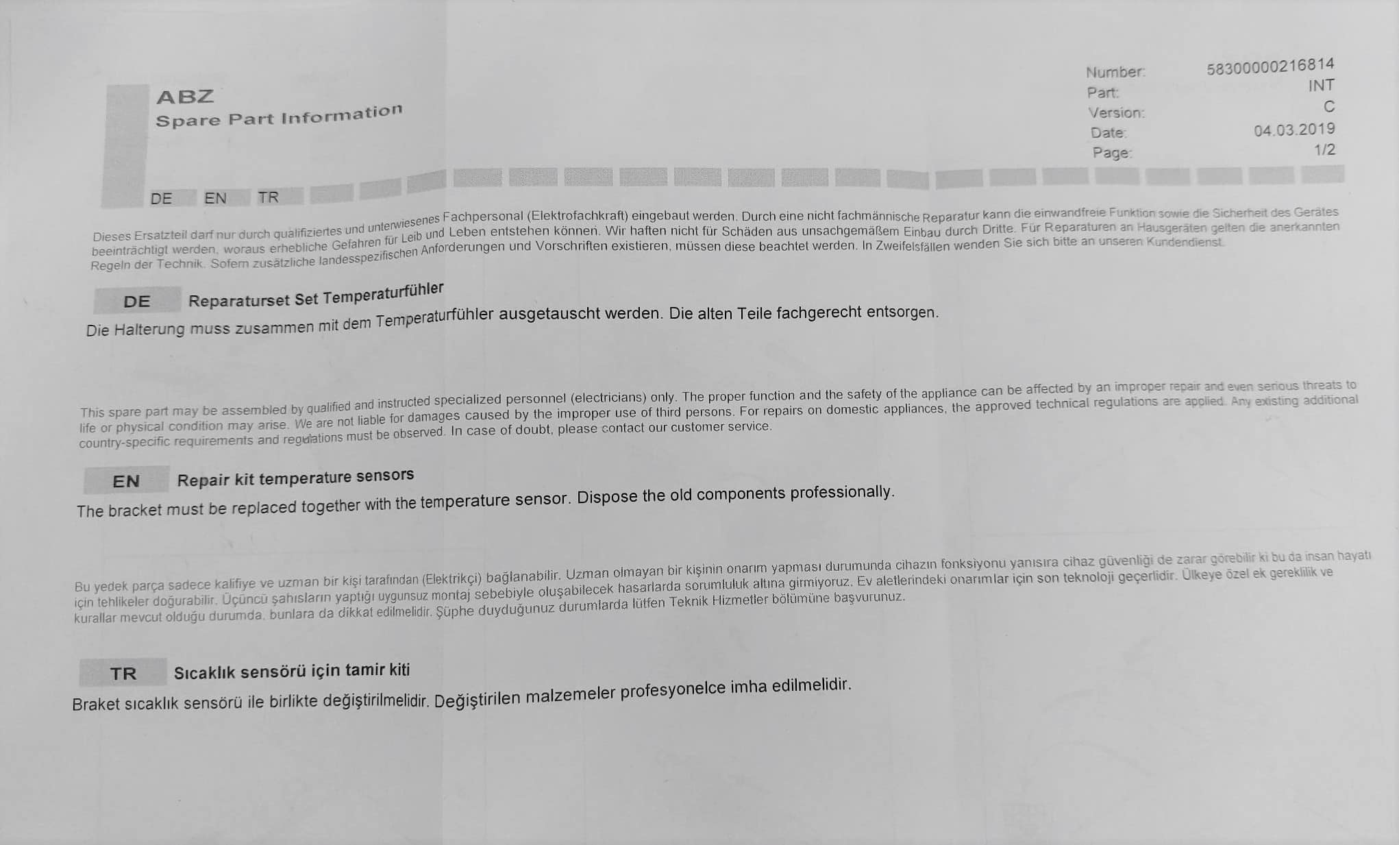 Sütő / tűzhely javító készlet - Image 4