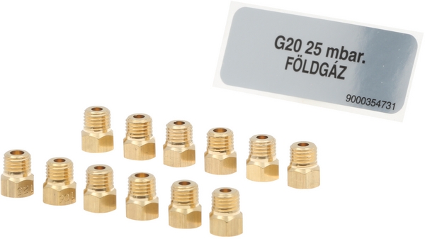 Fúvókabetét készlet földgázhoz