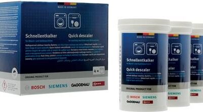 Gyors vízkőoldó mosógéphez és mosogatógépekhez (Készlet: 1 évre elegendő, 4db)