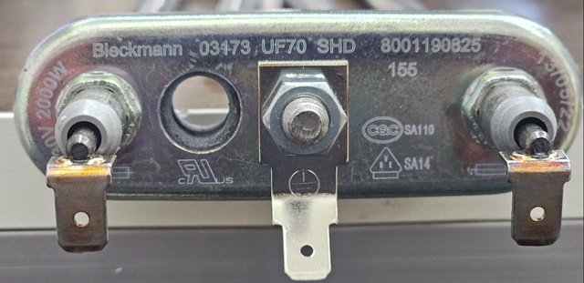 Mosógép fűtőtest (keskeny mosógéphez , 2000W ) - Image 3