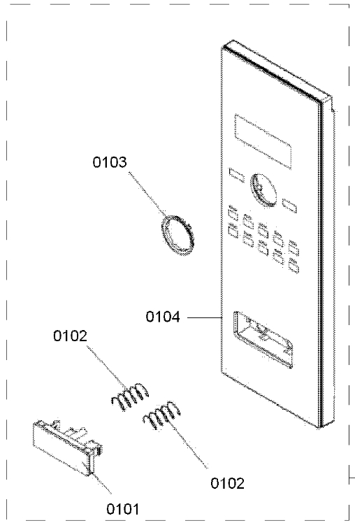 Bosch mikró kezelő műanyag előlap - Image 2