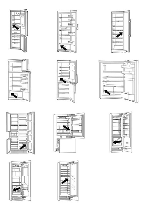 Adattábla (E-Nr) helye Bosch/Siemens/Neff hűtőben